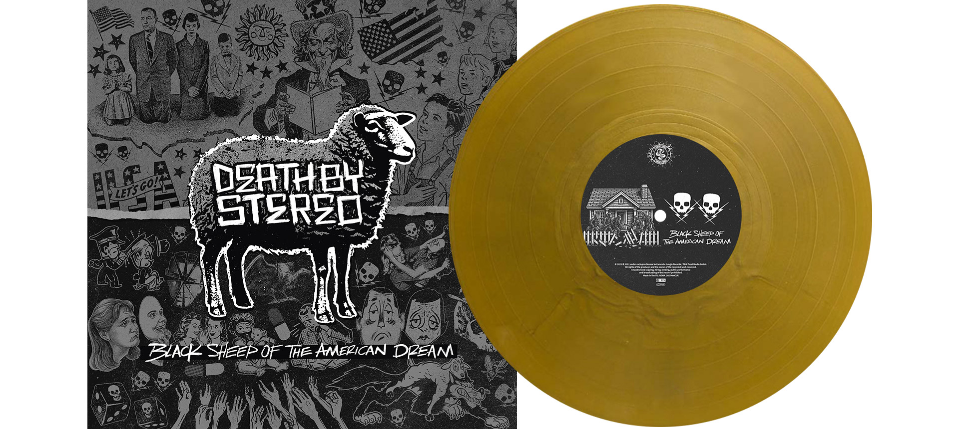 DEATH BY STEREO - Black Sheep Of The American Dream 12" LP - GOLD DEATH BY STEREO - Black Sheep Of The American Dream 12" LP - GOLD