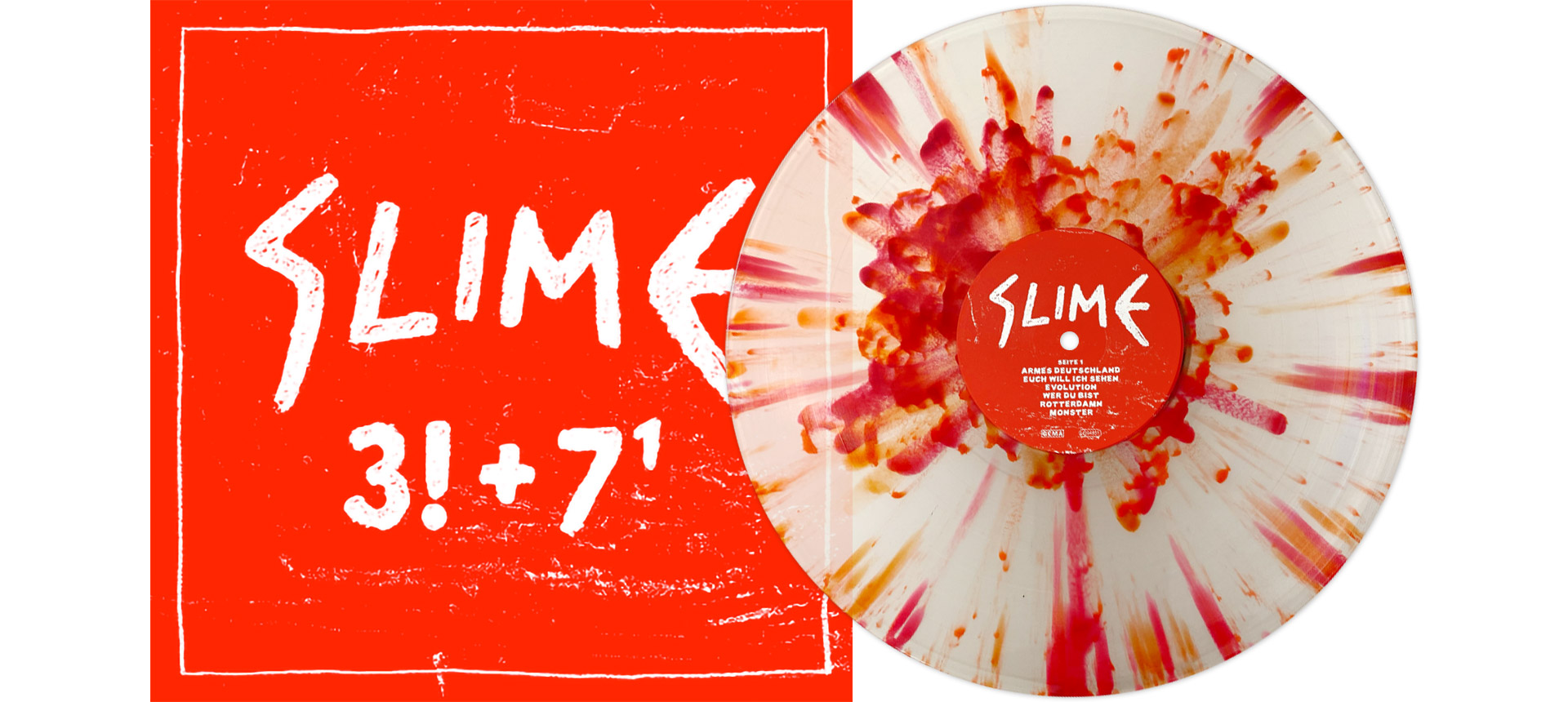 SLIME - 3!+7^1 12" LP - SPLATTER SLIME - 3!+7^1 12" LP - SPLATTER