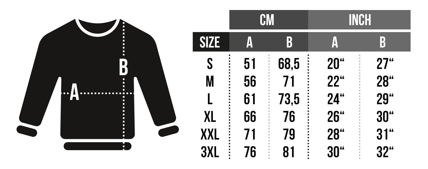 Show size chart