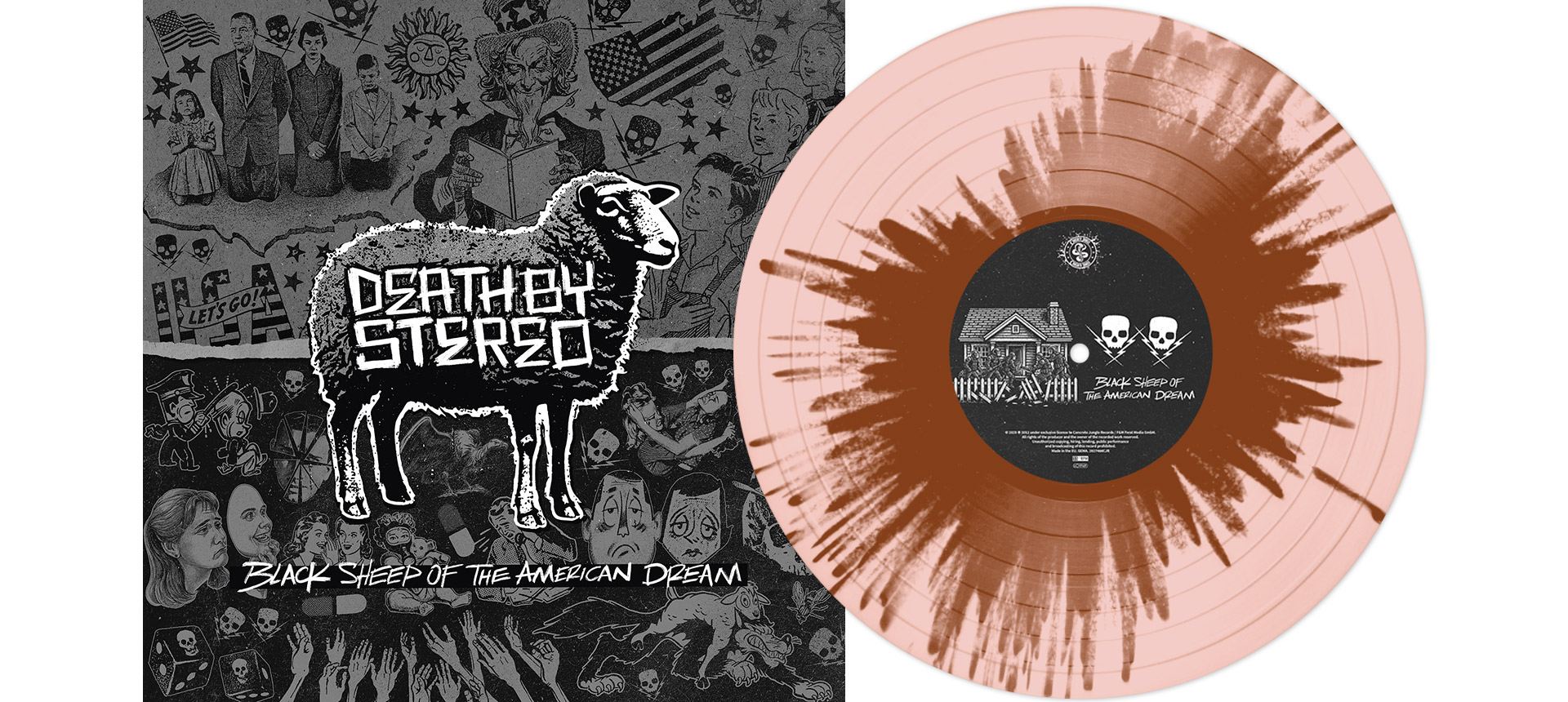 DEATH BY STEREO - Black Sheep Of The American Dream 12" LP - SPLATTER DEATH BY STEREO - Black Sheep Of The American Dream 12" LP - SPLATTER