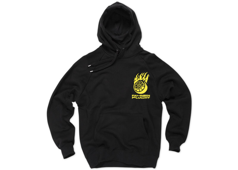 FAHNENFLUCHT - Molotov Zitrone Hoodie - YELLOW PRINT FAHNENFLUCHT - Molotov Zitrone Hoodie - YELLOW PRINT