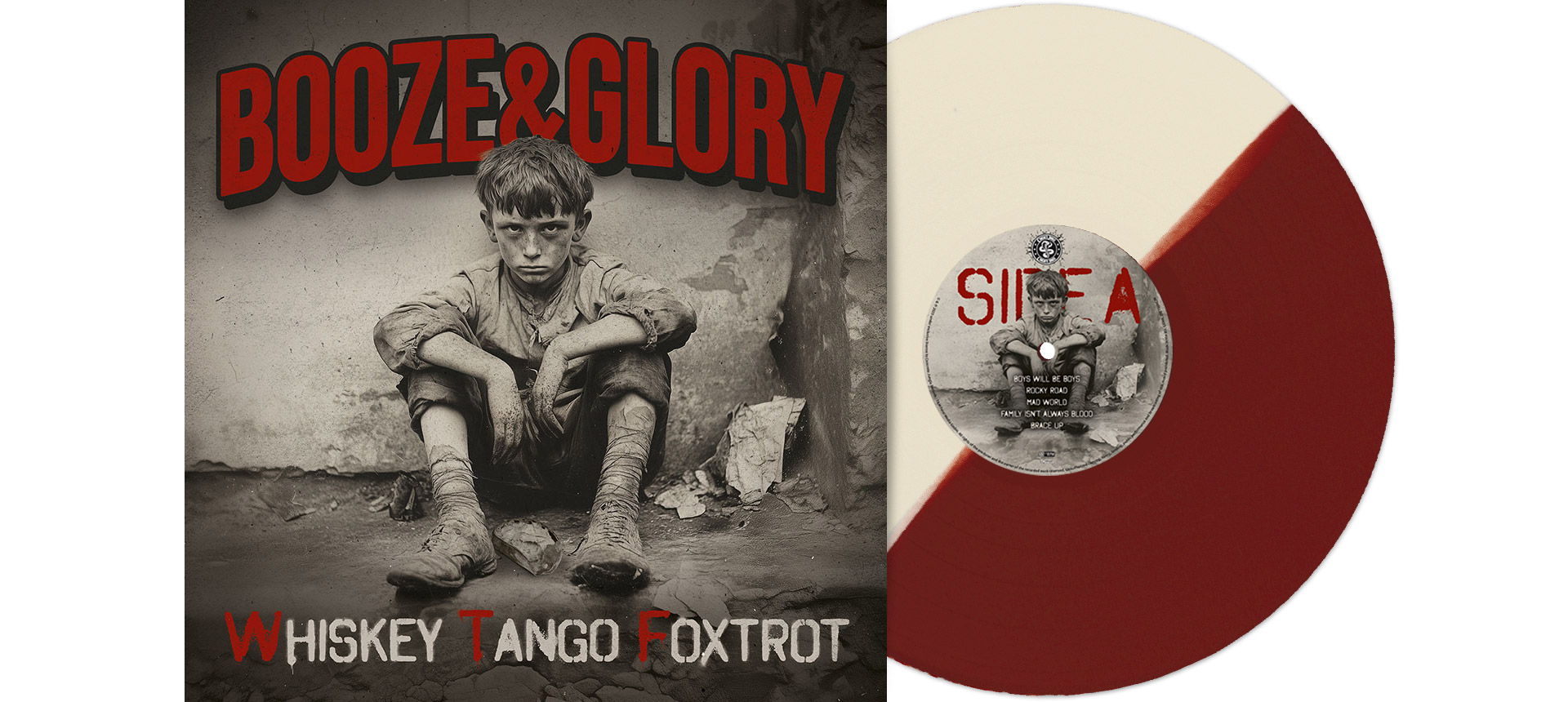 BOOZE & GLORY - Whiskey Tango Foxtrot 12" LP - HALF/HALF BOOZE & GLORY - Whiskey Tango Foxtrot 12" LP - HALF/HALF