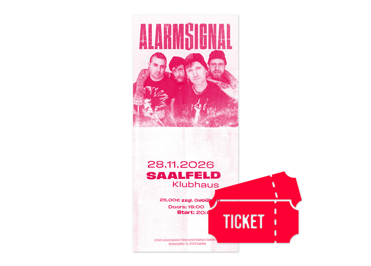 ALARMSIGNAL - Saalfeld - 28. November 2026 - Hardticket