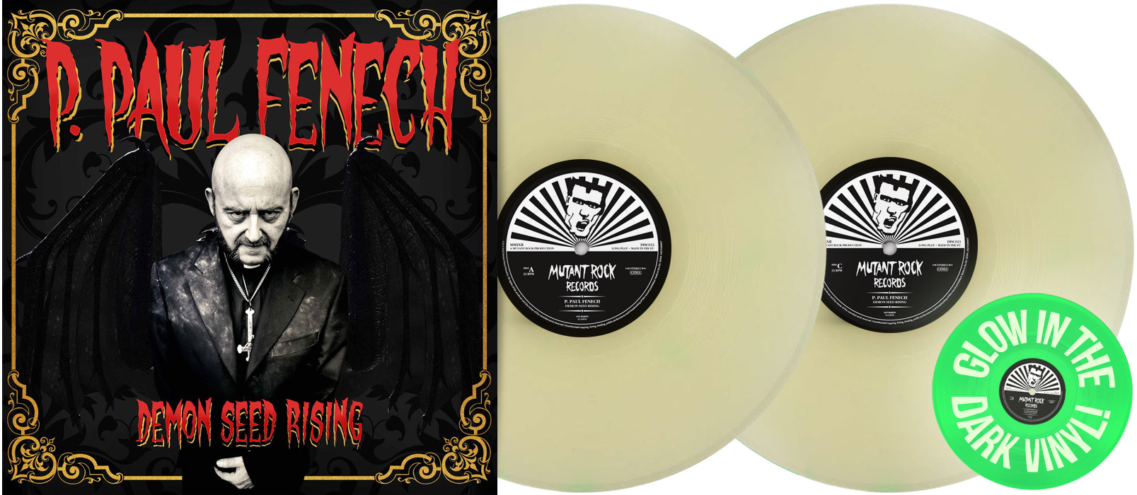 P. PAUL FENECH - Demon Seed Rising 12" DO-LP - GLOW IN THE DARK P. PAUL FENECH - Demon Seed Rising 12" DO-LP - GLOW IN THE DARK