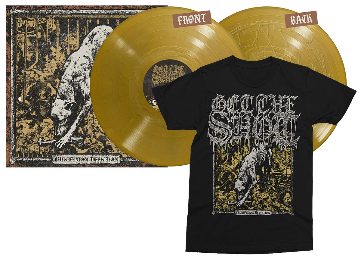 GET THE SHOT - Crucifixion Depiction EP + T-Shirt GOLD Vinyl BUNDLE