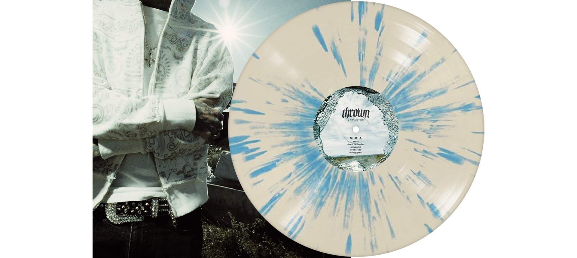 THROWN - Unwanted 12" LP - GREY BLUE SPLATTER
