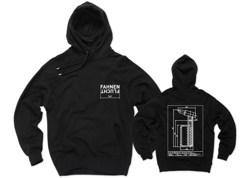 FAHNENFLUCHT - Technische Zeichnung Hoodie