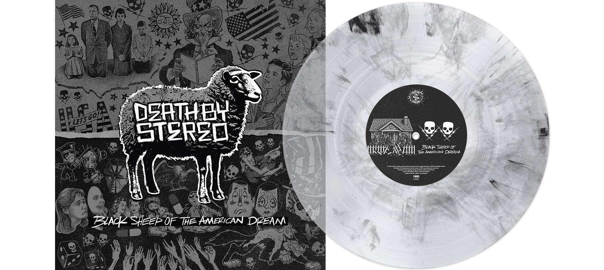 DEATH BY STEREO - Black Sheep Of The American Dream 12" LP - MARBLED DEATH BY STEREO - Black Sheep Of The American Dream 12" LP - MARBLED