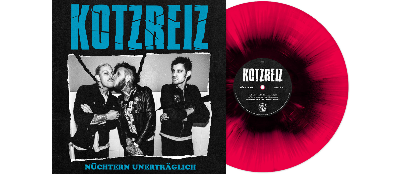 KOTZREIZ - Nüchtern unerträglich 12" LP - PINK SPLATTER KOTZREIZ - Nüchtern unerträglich 12" LP - PINK SPLATTER