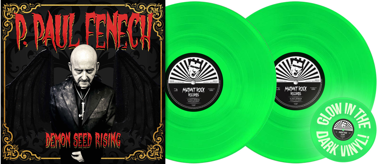 P. PAUL FENECH - Demon Seed Rising 12" DO-LP - GLOW IN THE DARK P. PAUL FENECH - Demon Seed Rising 12" DO-LP - GLOW IN THE DARK
