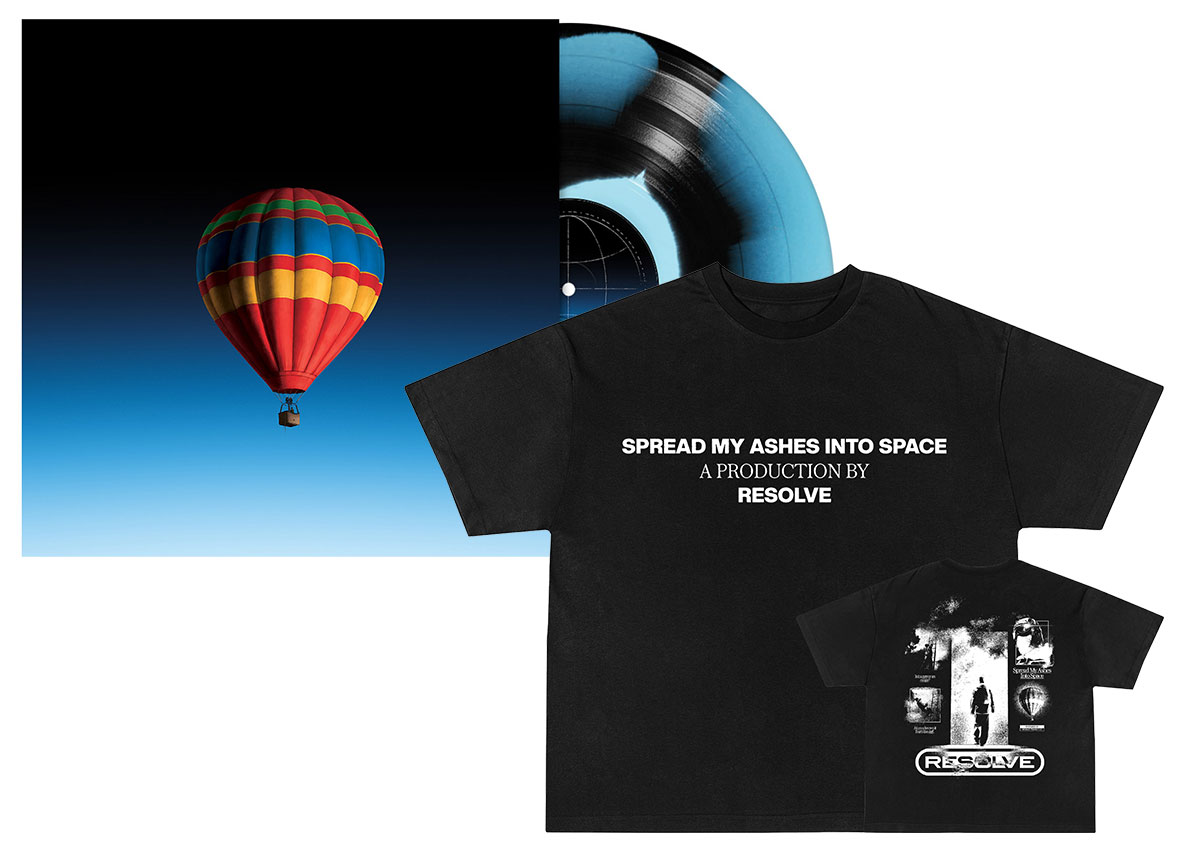 RESOLVE - Spread My Ashes Into Space 12" LP - STRATOSPHERE + Credits T-Shirt BUNDLE