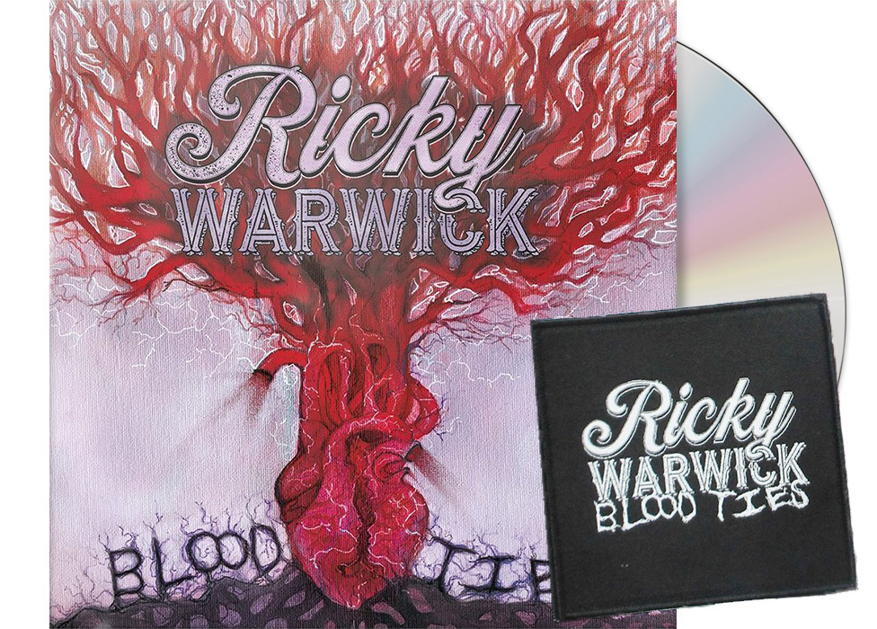 cd_rickywarwickpatch WARWICK, RICKY - Blood Ties CD + Patch