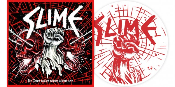 SLIME - Die Toten wollen wieder alleine sein 12" Maxi - WHITE w/ Silkscreen Print