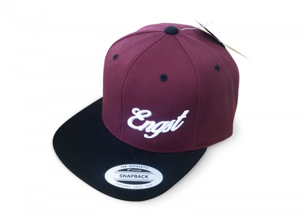 ENGST - Schriftzug Cap - BURGUNDY/BLACK