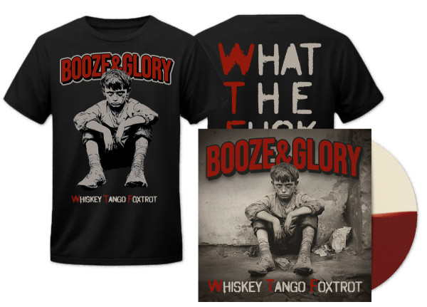 BOOZE & GLORY - Whiskey Tango Foxtrot 12" LP - HALF/HALF + T-Shirt Bundle