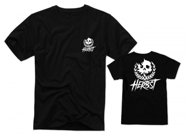 HERBST - Pocketprint Schwarzes T-Shirt